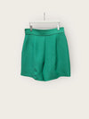 LOUIS VUITTON Grüne Wollseide Weite Bein Mini Shorts 40 144119620 [P]
