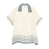 BODE MRF23SH047 CREAM BLUE メンズ 半袖シャツ 96307364 [P]