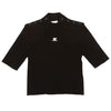 COURREGES 323MPU071FI0001 BLACK Damen Crop T-Shirt Pullover 96307075 [P]