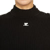COURREGES 323MPU071FI0001 BLACK Damen Crop T-Shirt Pullover 96307075 [P]