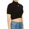 COURREGES 323MPU071FI0001 BLACK Damen Crop T-Shirt Pullover 96307075 [P]