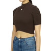 COURREGES 323MPU071FI0001 COFFEE Damen Crop Kurzarm Strickpullover 96307076 [P]