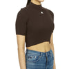 COURREGES 323MPU071FI0001 COFFEE Damen Crop Kurzarm Strickpullover 96307076 [P]