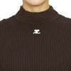 COURREGES 323MPU071FI0001 COFFEE Damen Crop Kurzarm Strickpullover 96307076 [P]