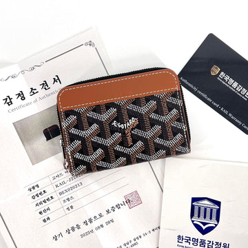 GOYARD Mation Mini-Zipper Kartenetui Schwarz 144128371