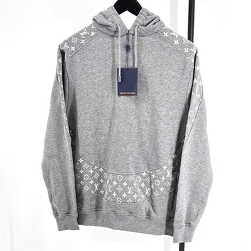Louis Vuitton Circle Monogram Long Sleeve Hoodie Grey 144128656