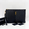SAINT LAURENT Matelassé New Medium Clutch Bag Schwarz (559193) 144130253 [P]