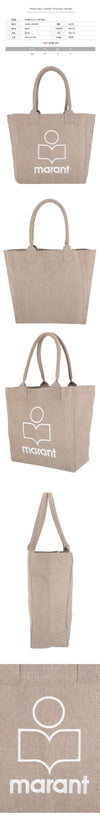 ISABEL MARANT YENKY Logo Stickerei Kleine Tote Bag Beige 132770840 [P]