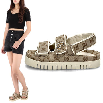 GUCCI スプリームベルクロストラップサンダル 136009348