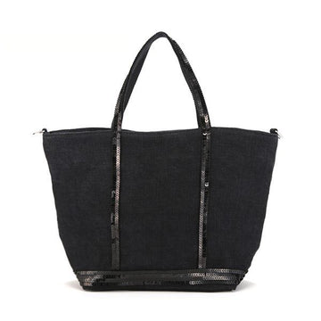 VANESSA BRUNO Cabas Spangel Leinen Reissverschluss Tote Bag Small V40435 999 144732196