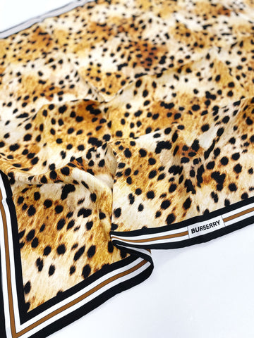 Burberry Leopard Silk Scarf 144159837
