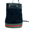 Gucci Black Small Suede Ophidia Web Bucket Bag Tote Bag Shoulder Bag 550621 144167502 [P]