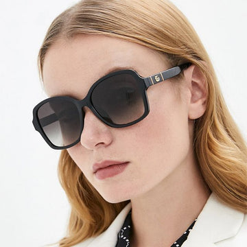 Gucci Sunglasses GG0765SA 001 Luxury Asian Fit Horn Frame Women's Big Size 79609056