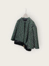 LOUIS VUITTON Grün Bouclé Jacke mit goldenen Druckknöpfen 38 144172353 [P]