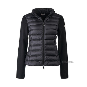 Moncler women's padded wool zip-up cardigan 144187903