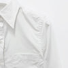THOM BROWNE Damenhemd mit drei Streifen aus Grogant Popeline 144253592 [P]