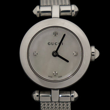 GUCCI 22MM Stahl Quarz 4P Diamant Diamantissima Mesh Metallband Damenuhr / YA141512 144256883