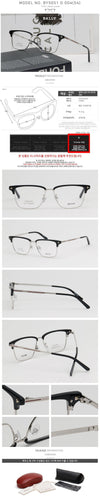 Bally Eyeglass Frame BY5051D Luxury Square Asian Fit Metal Frame Gold Frame Silver Frame 123789018 [P]