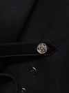Louis Vuitton Black Double-Breasted Button Cape Jacket 144259568 [P]