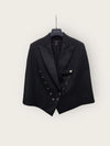 Louis Vuitton Black Double-Breasted Button Cape Jacket 144259568 [P]