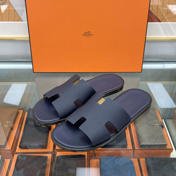 Hermes Izmir Apas Sandal Slipper Navy 152415 144294646