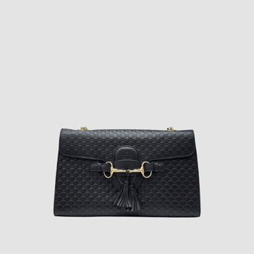 GUCCI Emily Microsima Schultertasche Schwarz 449635 144295561