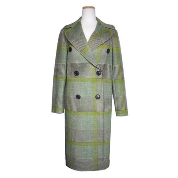 EMPORIO ARMANI langer Mantel aus Wollmischung in grünem Karo 55 144313293