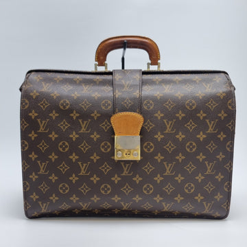 LOUIS VUITTON Monogram Doctor Bag Fermoir Aktentasche (Unisex, Seltenes Vintage-Modell) 508-29 144317072