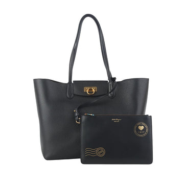 Salvatore Ferragamo 21 I376 Gold Gancini Travel Shopper Bag 35748 144332010