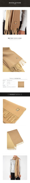 Maison Kitsune Fox Head Wool Muffler P245 121502887 [P]