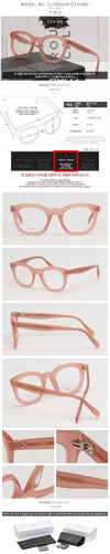Celine CL5004IN 074 Pink Transparent Square Eyeglass Frame 101621312 [P]