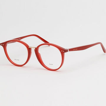 CELINE CL41406 SQ1 ラウンドフレーム メガネ 赤 60995928