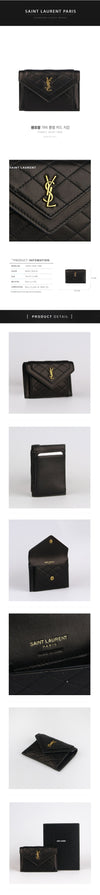 Saint Laurent Gabbi Flap Card Wallet 734921 1EL07 1000 51635393 [P]