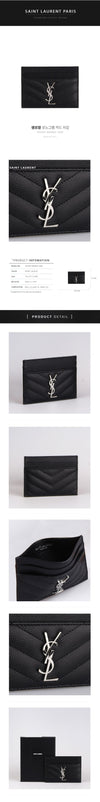 SAINT LAURENT モノグラムカードホルダー 423291 BOW02 1000 51635392 [P]