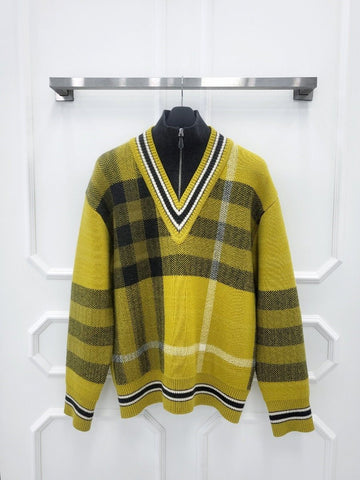 BURBERRY Gelb kariertes Fairhurst Sweater 8036604 144387557
