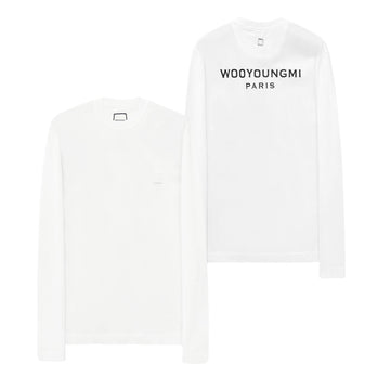 Wooyoungmi White Back Logo Cotton Long Sleeve T-Shirt 144502627