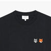 MAISON KITSUNE Doppelter Bold Fuchs Kopf Patch Kurzarm T-Shirt OM011CFKJ0118 P190 144569640 [P]