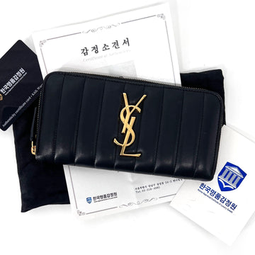 SAINT LAURENT Monogram Geldbörse Schwarz 553702 144574235