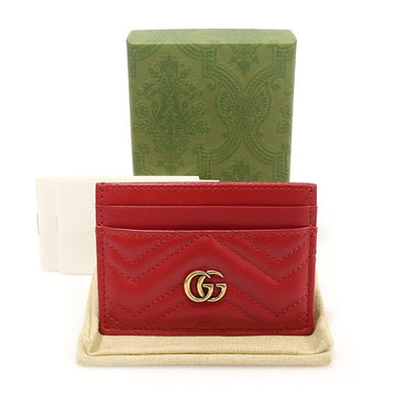 Gucci Chevron Matelassé Leather Card Case in Red 443127 144585310