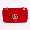 GUCCI Marmont Rot Wildleder Kleine Schultertasche 443497 144588791 [P]