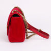 GUCCI Marmont Rot Wildleder Kleine Schultertasche 443497 144588791 [P]