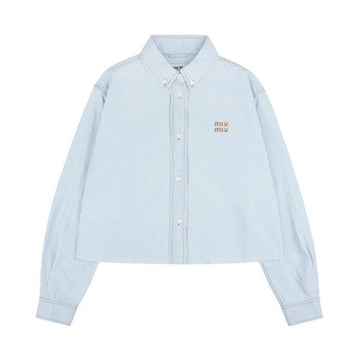 MIU MIU シャムブレーストライプシャツ 17NO F0013 143915698