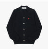 COMME DES GARCONS PLAY プレイ スモール レッド ハート ワッペン Vネック ユニセックス カーディガン 1 (P1N080 1) SKU A01234 144598665 [P]