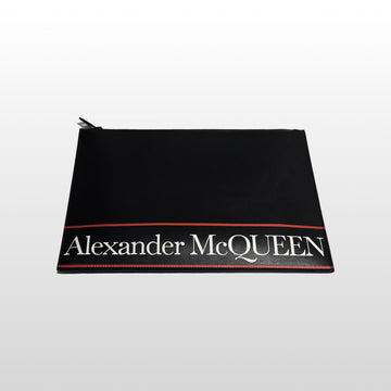 ALEXANDER MCQUEEN Logo-Print Clutch Bag Schwarz 560472 144612541