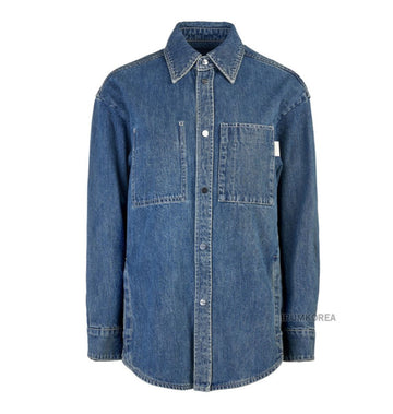 WOOYOUNGMI Deconstructed Denim Shirt mit Logo 983L FW24 117070864