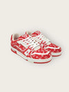 LOUIS VUITTON Rote Monogramm Samt Trainer Sneakers 144668174 [P]
