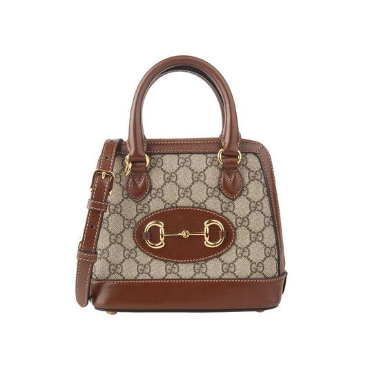 GUCCI 640716 GGスプリーム1955ホースビットトップハンドルミニクロスバッグ35778-2 144670691
