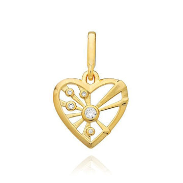 Pandora Heart & Ray Medallion Pendant and Dangle Charm 144702071