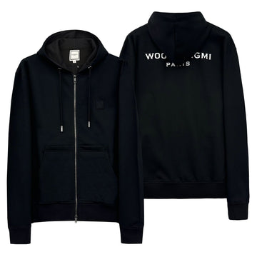 Wooyoungmi 25FW Back Logo Hoodie Zipper Black W253TS47723B 144719894