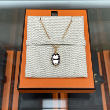 HERMES Myon Halskette Schwarz Roségold H100040FO03 144720222